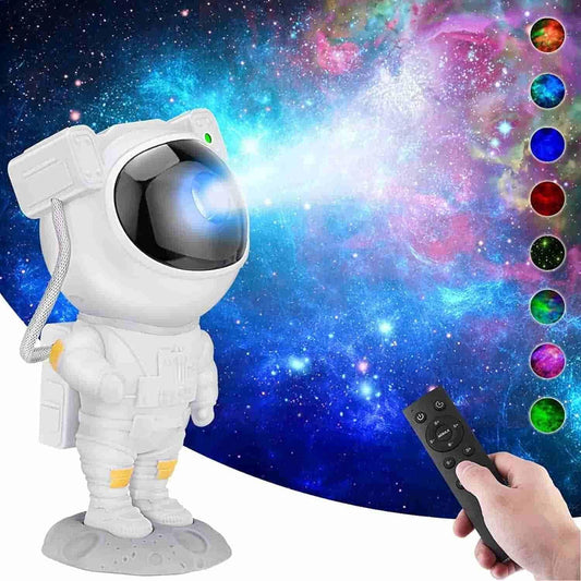 🚀 Astronaut Galaxy Projector – 360° Magnetic Rotation & Remote Control